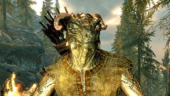 Skyrim grandma retiring: an Argonian from Skyrim